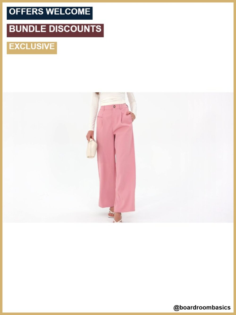 Wide Leg High Waist Work Dress Pants Business Casual Trousers - Picture 6 of 6